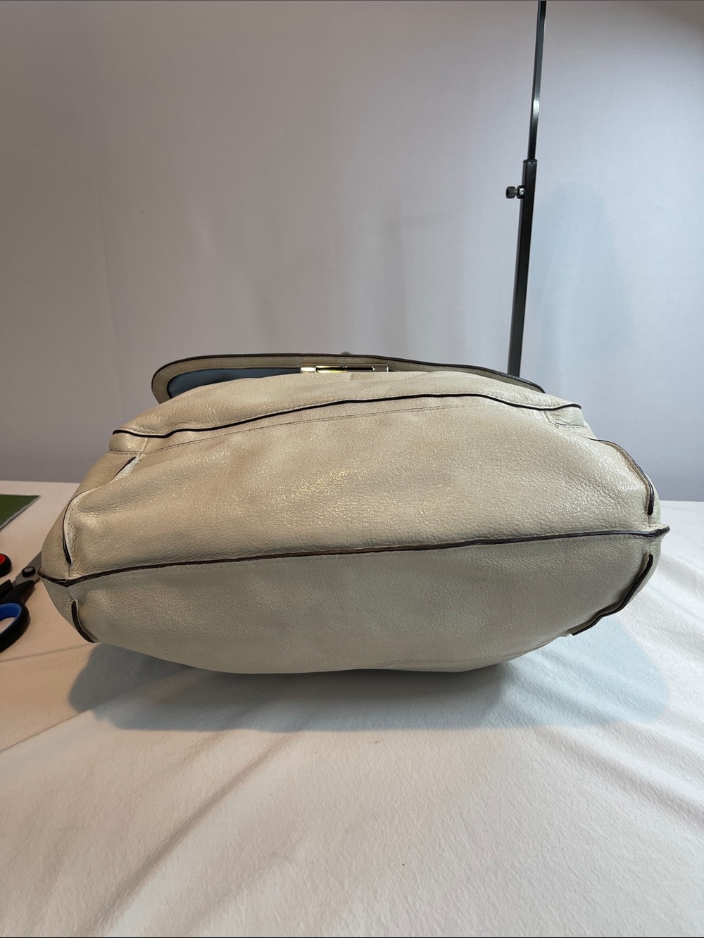 COACH M124-F19385 RARE Kristin Pinnacle Leather Tote IVORY NWT - Picture 8 of 14